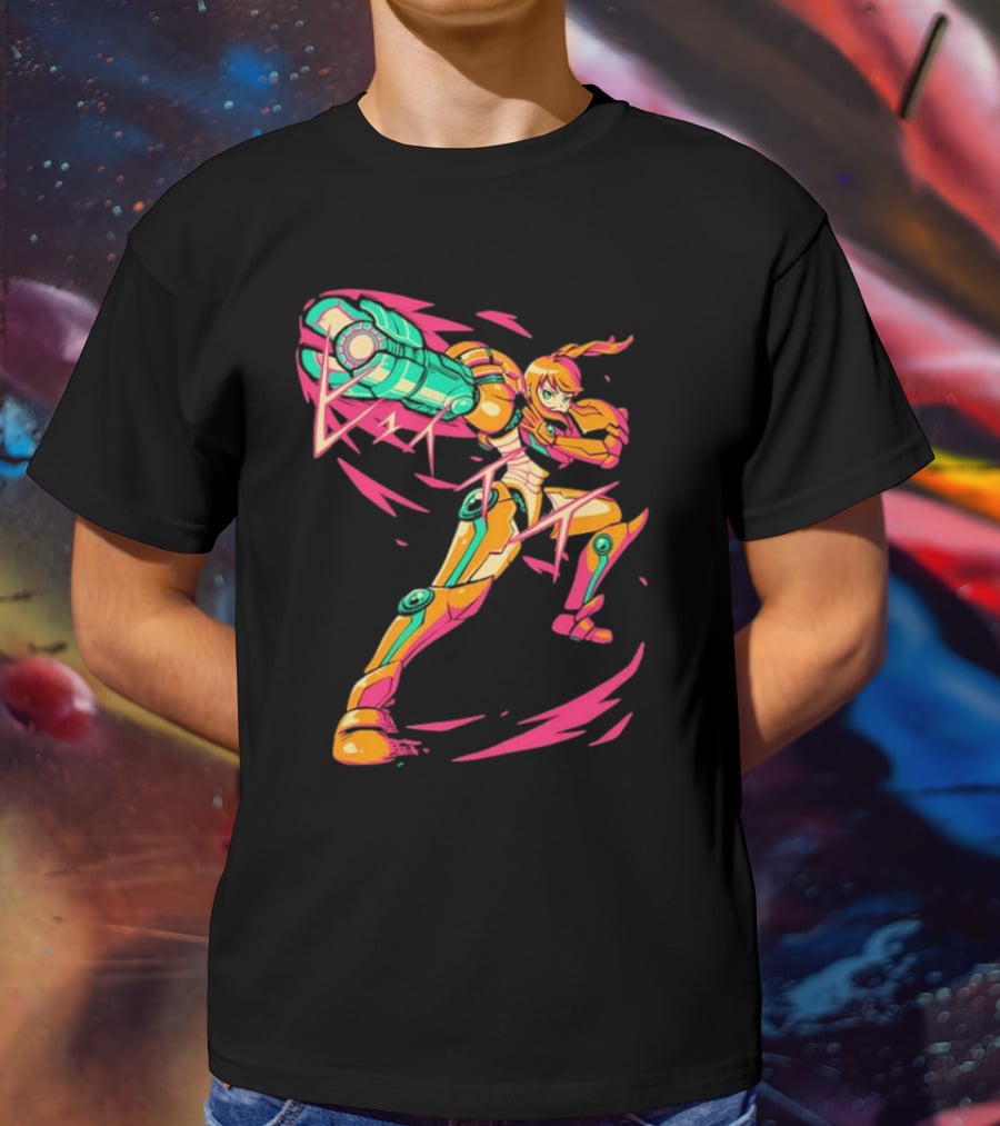 The Yetee Take Aim Metroid Samus Power Suit T-Shirt