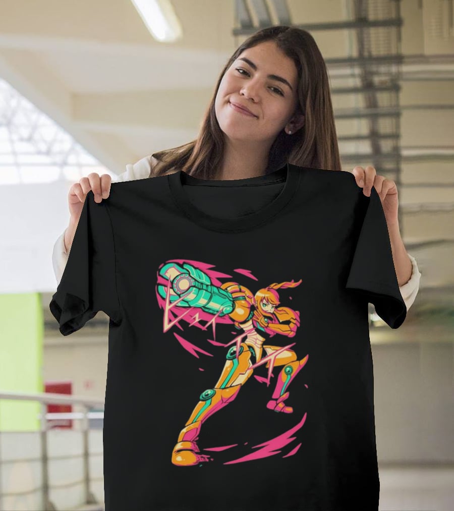 The Yetee Take Aim Metroid Samus Power Suit T-Shirt