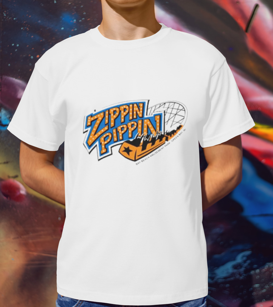 Zippin Pippin Roller Coaster Retro T-Shirt