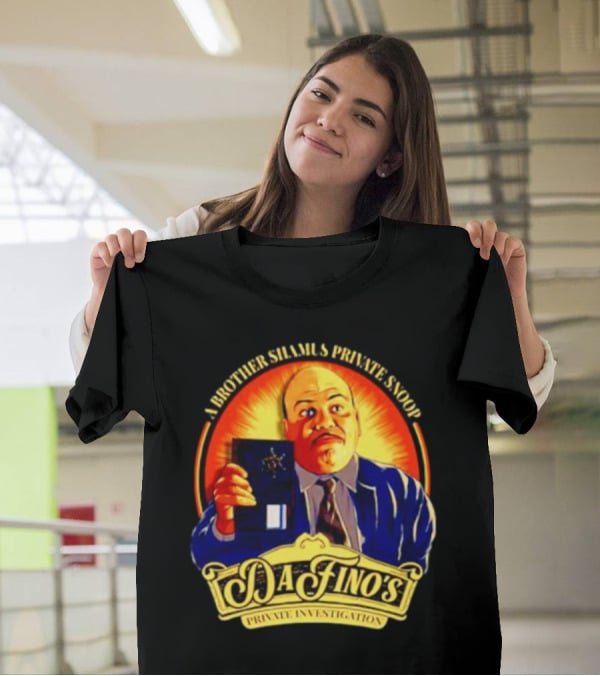 A Brother Shamus Private Snoop DaFino's Private Investigation Badge T-Shirt