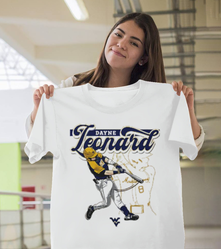 Dayne Leonard West Virginia University Baseball Player T-Shirt