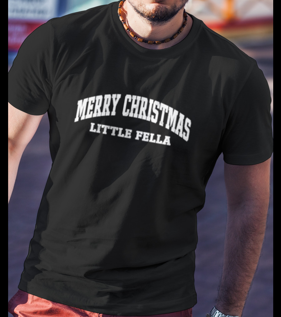Merry Christmas Little Fella Retro T-Shirt