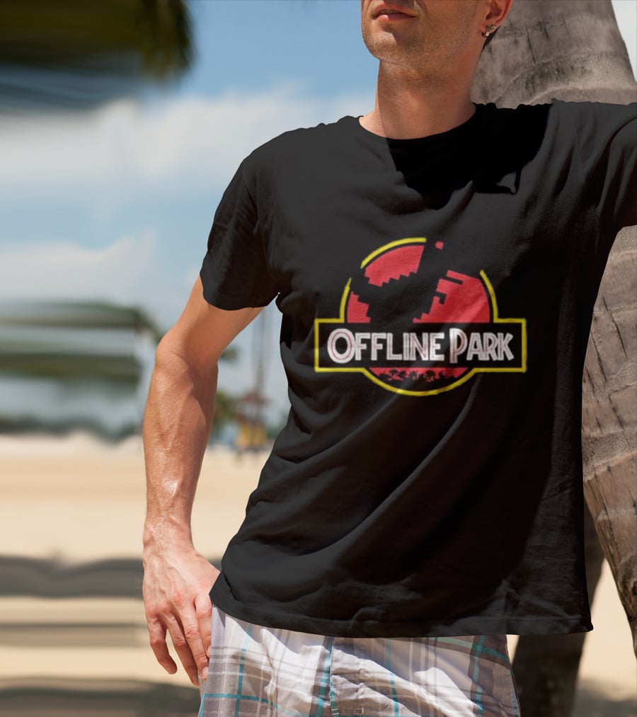 Offline Park Dinosaur Pixel T-Shirt