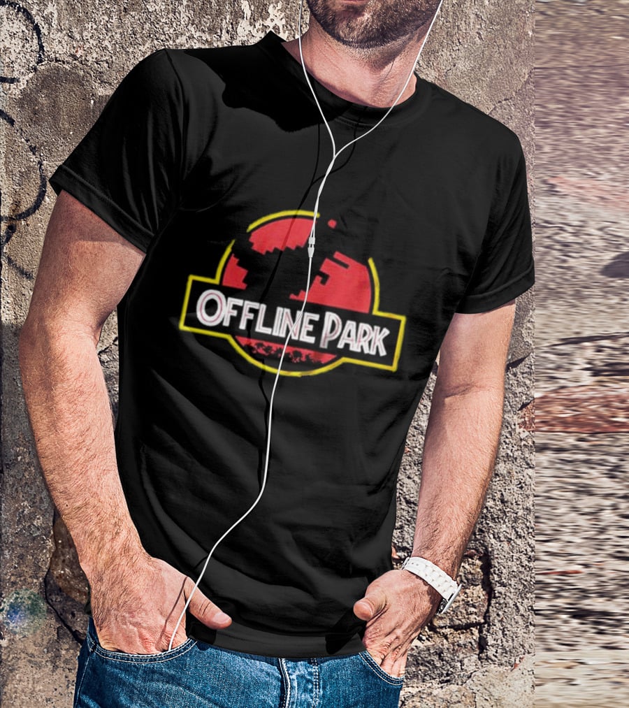 Offline Park Dinosaur Pixel T-Shirt