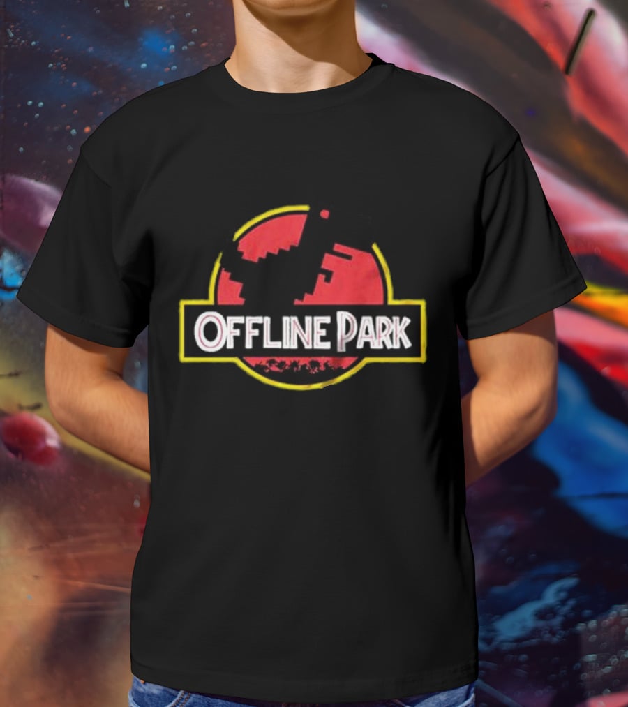 Offline Park Dinosaur Pixel T-Shirt