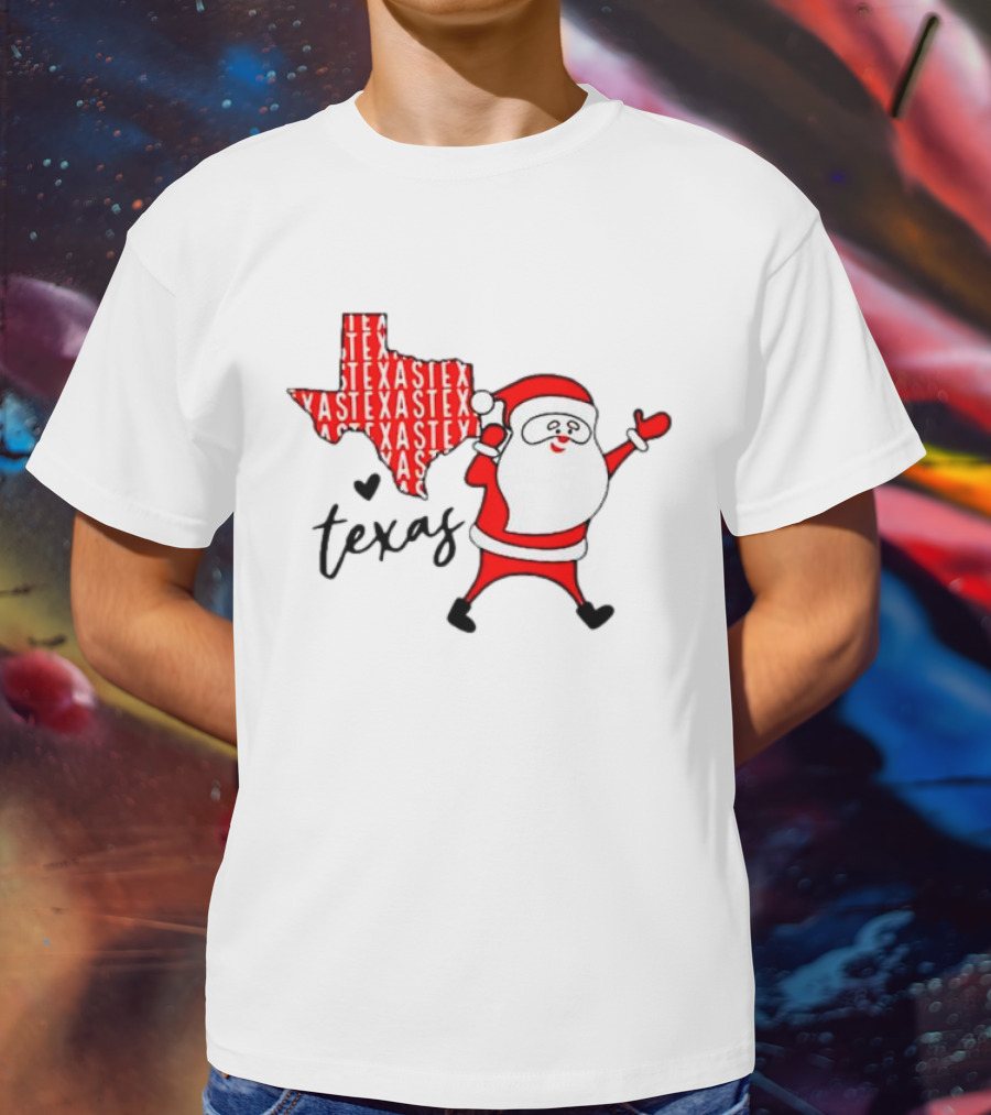 Texas Santa Claus Christmas Cheer T-Shirt