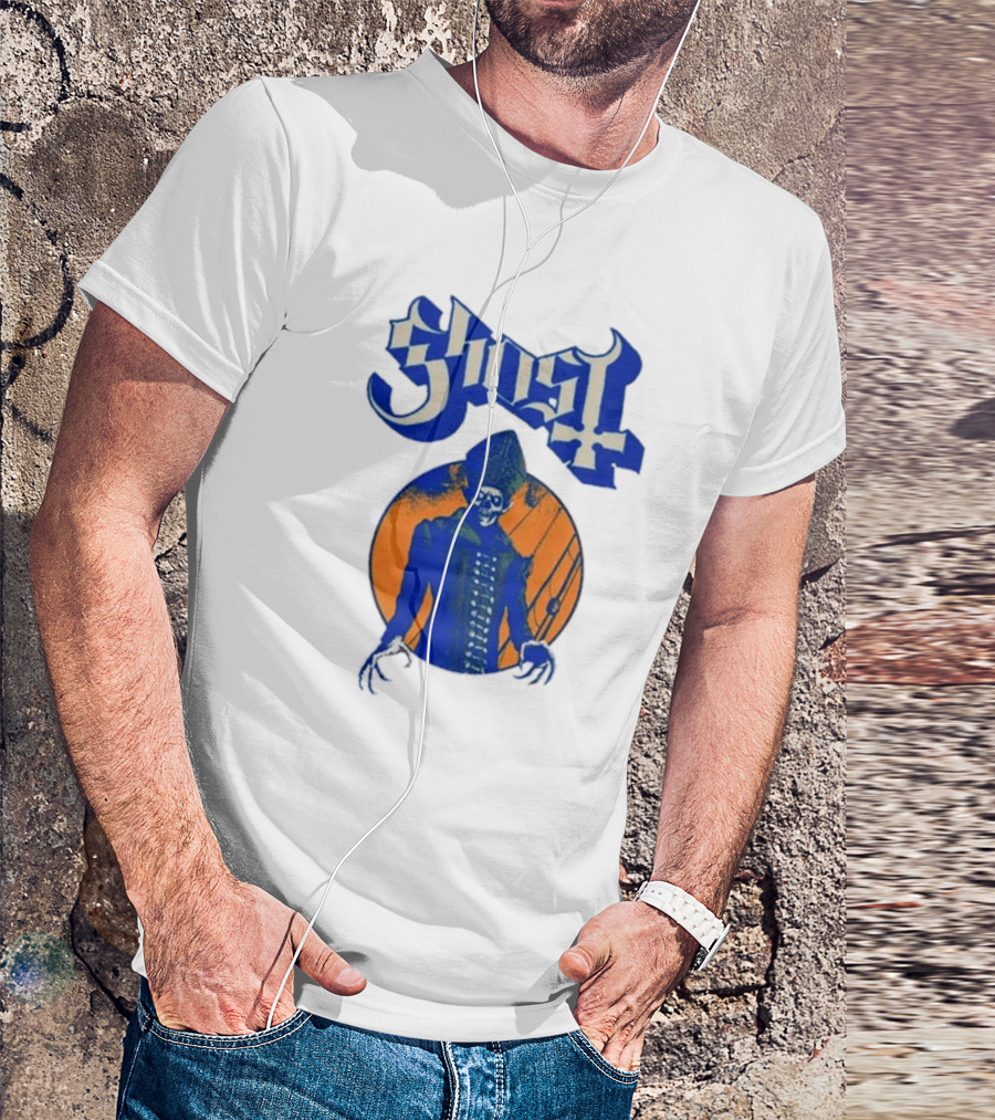 Ghost Band Blue Orange Skeleton Clown Raglan T-Shirt