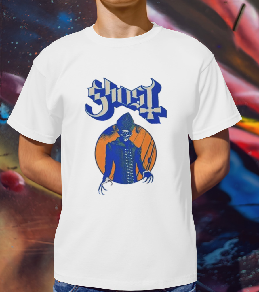 Ghost Band Blue Orange Skeleton Clown Raglan T-Shirt
