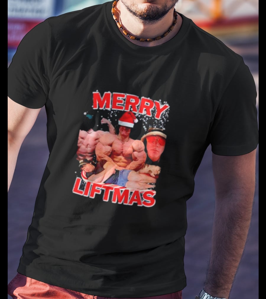 Merry Liftmas Sam Sulek Santa Memes Bodybuilding Humor T-Shirt