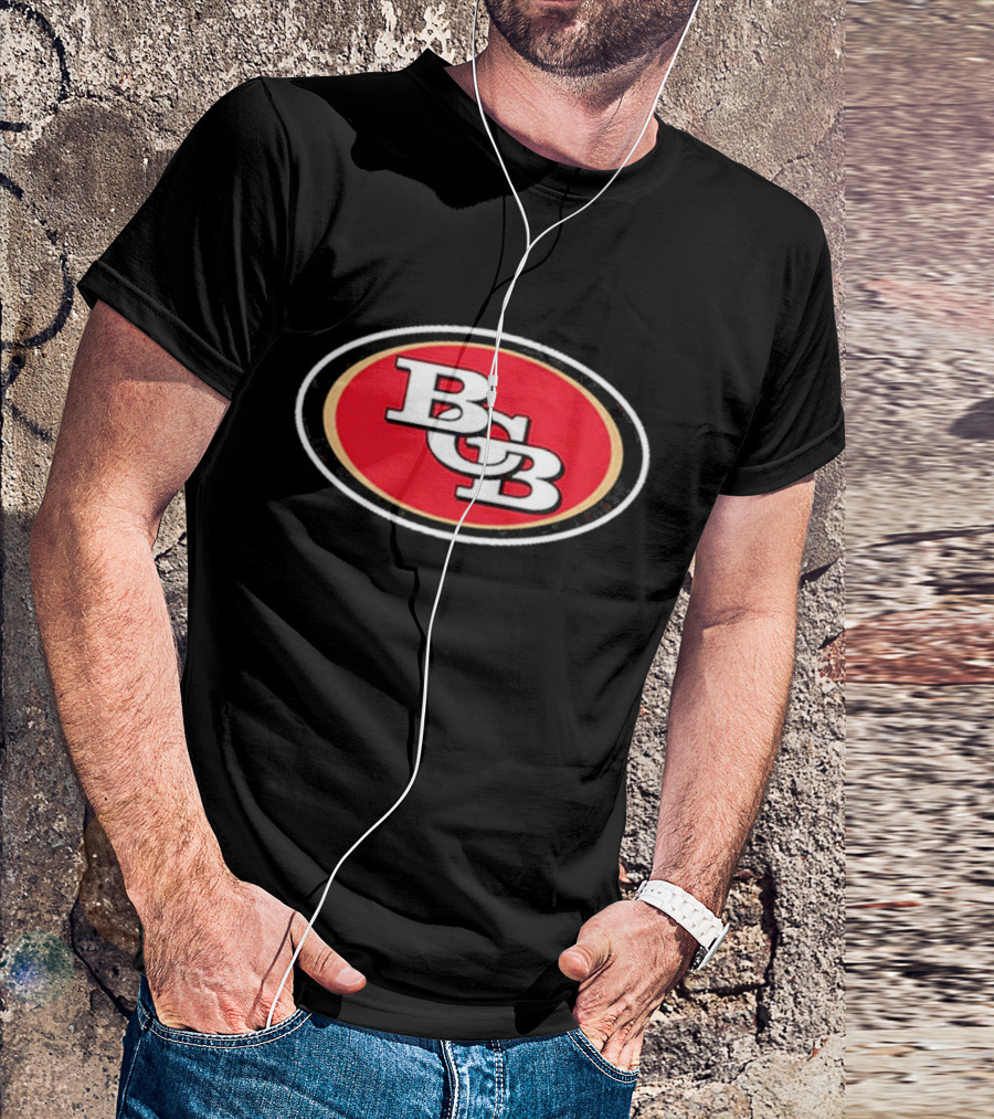 San Francisco 49ers BCB Initials Red Oval T-Shirt