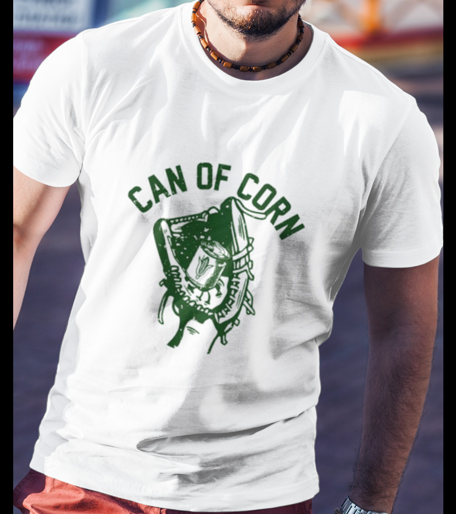 Can Of Corn Baseball Glove T-Shirt