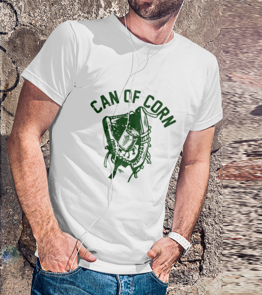 Can Of Corn Baseball Glove T-Shirt