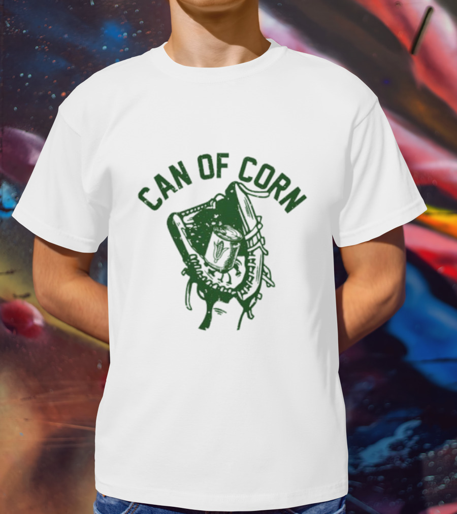 Can Of Corn Baseball Glove T-Shirt