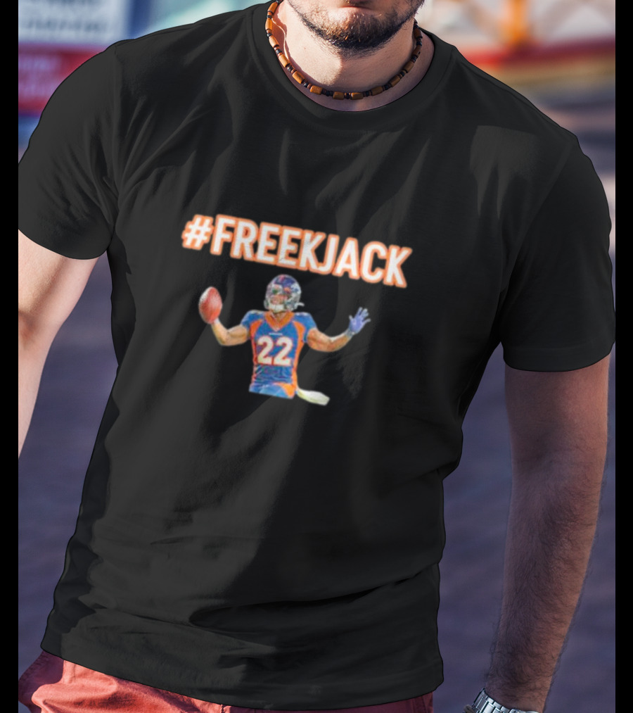 FREKJACK Kareem Jackson 22 Denver Football T-Shirt