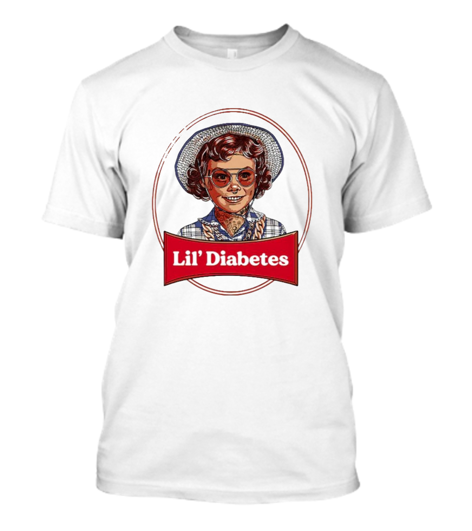 Lil’ Diabetes Retro Kid With Hat And Glasses T-Shirt