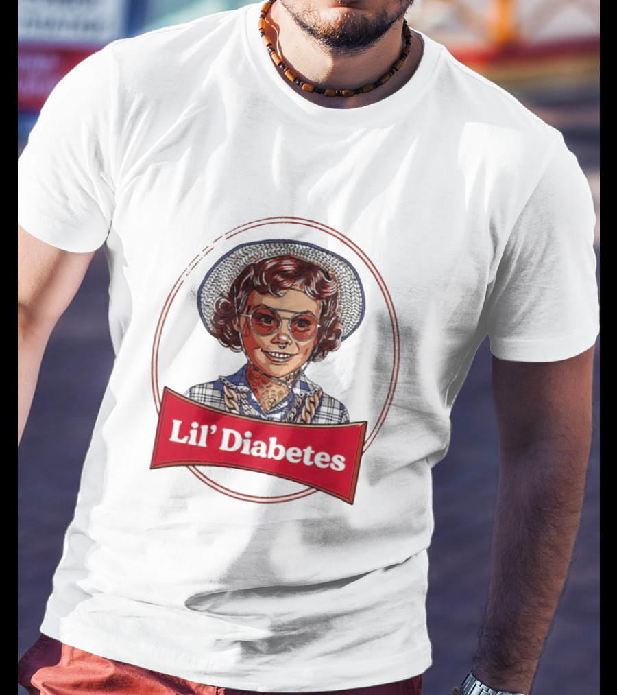 Lil’ Diabetes Retro Kid With Hat And Glasses T-Shirt