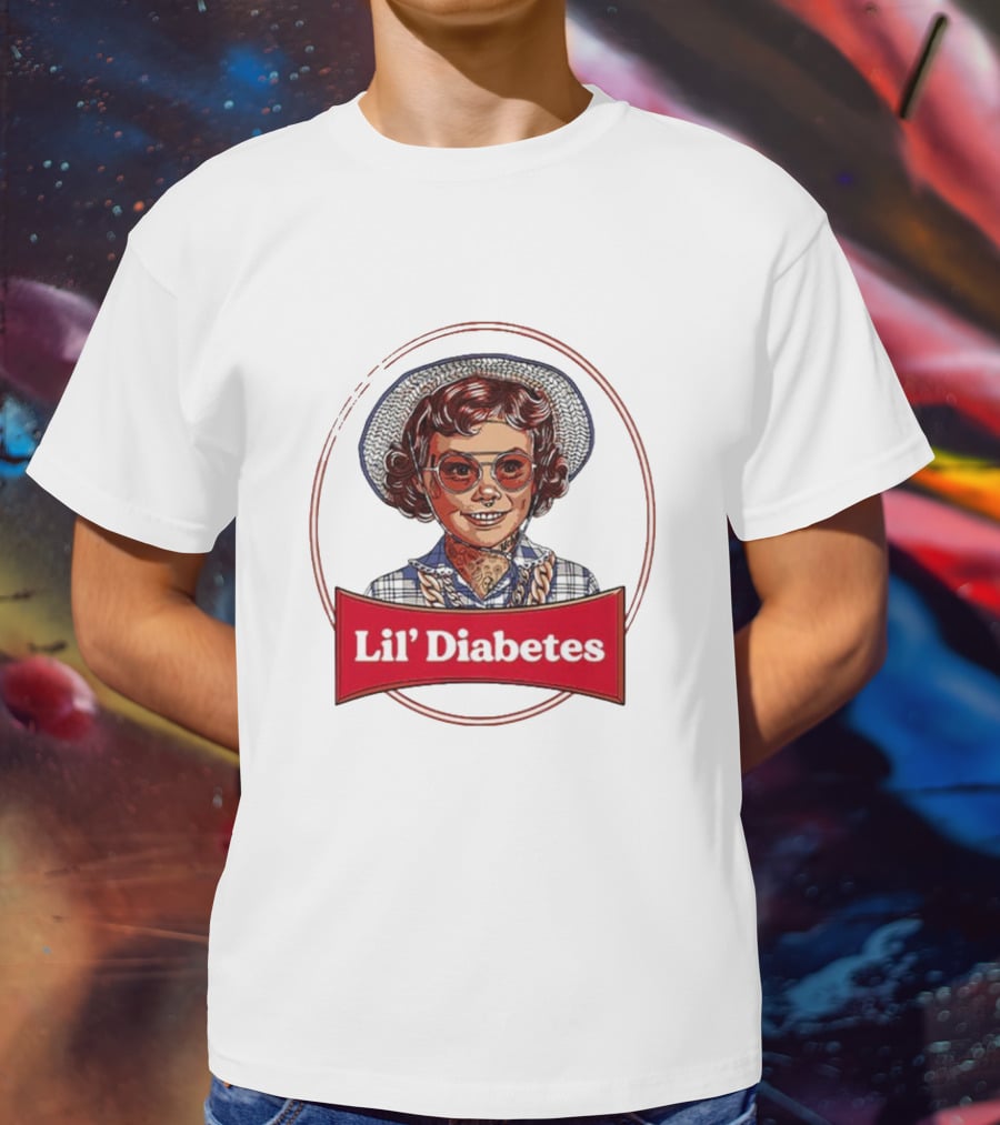 Lil’ Diabetes Retro Kid With Hat And Glasses T-Shirt