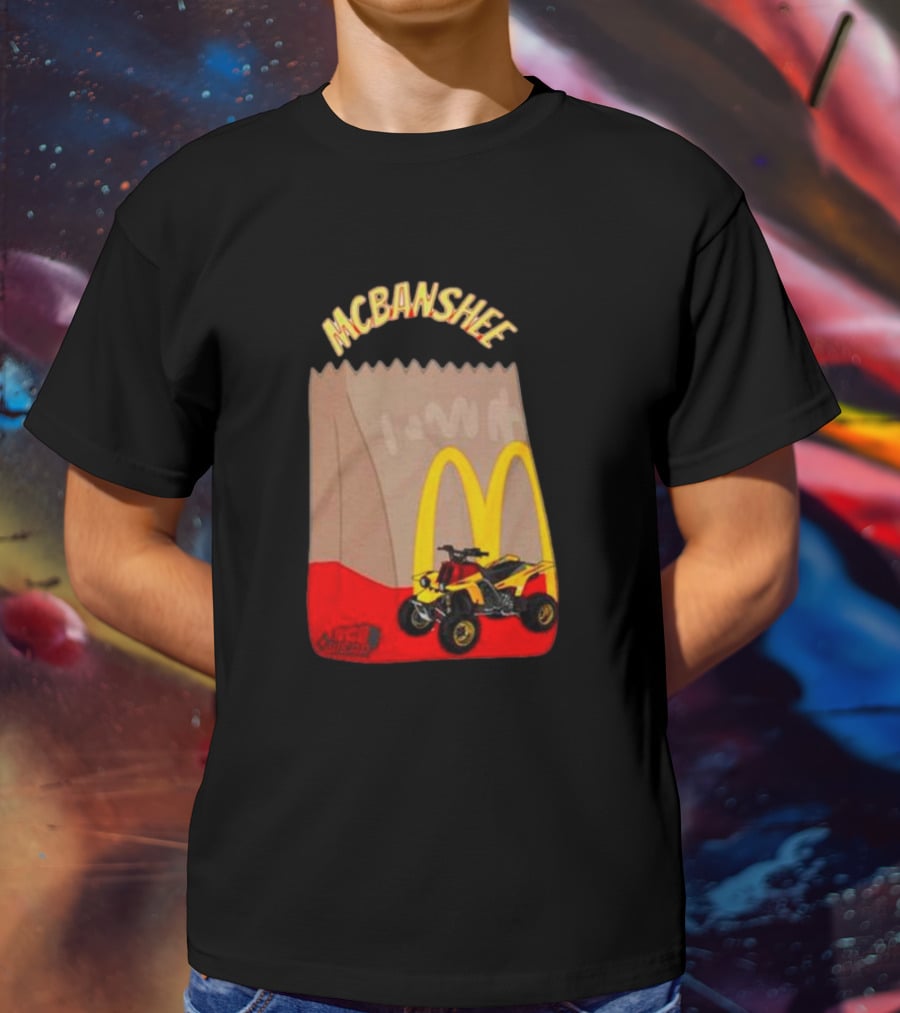 MCBANSHEE Logo Bag With Yellow Quad Bike And McDonald's Arches T-Shirt