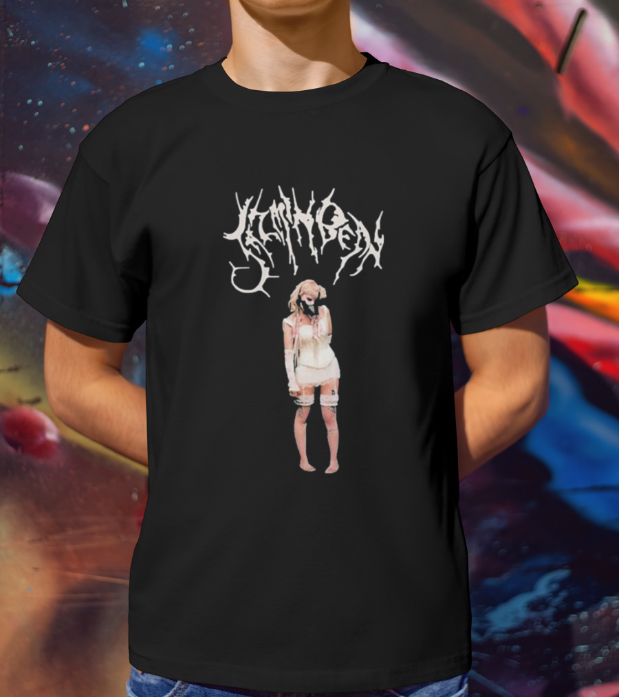 Jazmin Bean Distorted Logo With Grunge Style Doll-like Figure T-Shirt