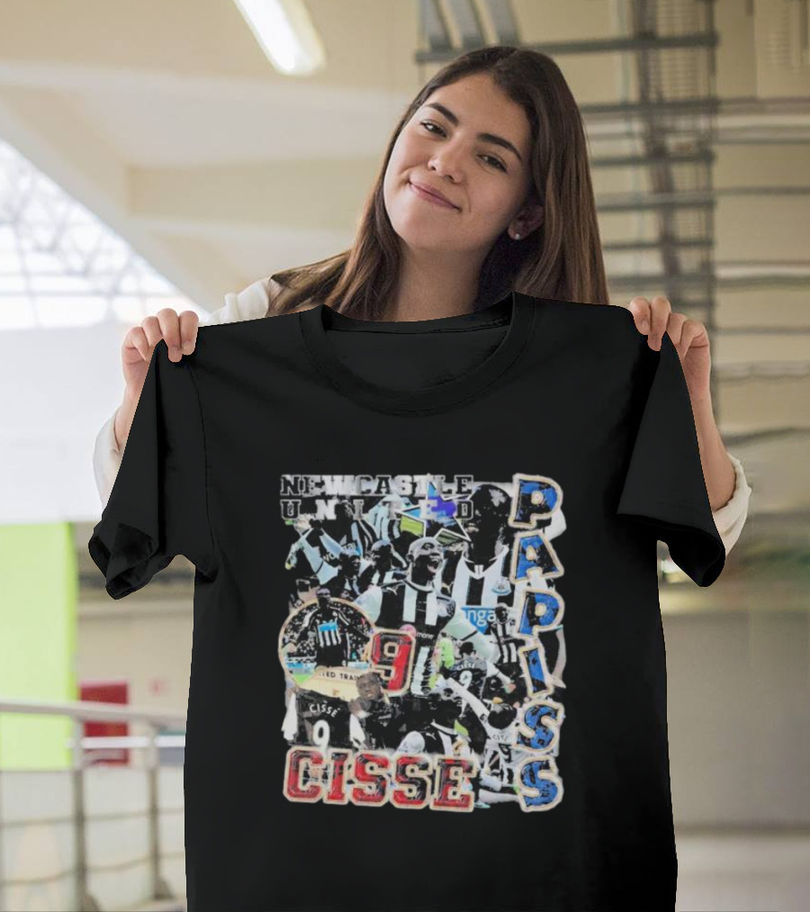 Newcastle United Papiss Cisse 9 Football Celebration Collage T-Shirt