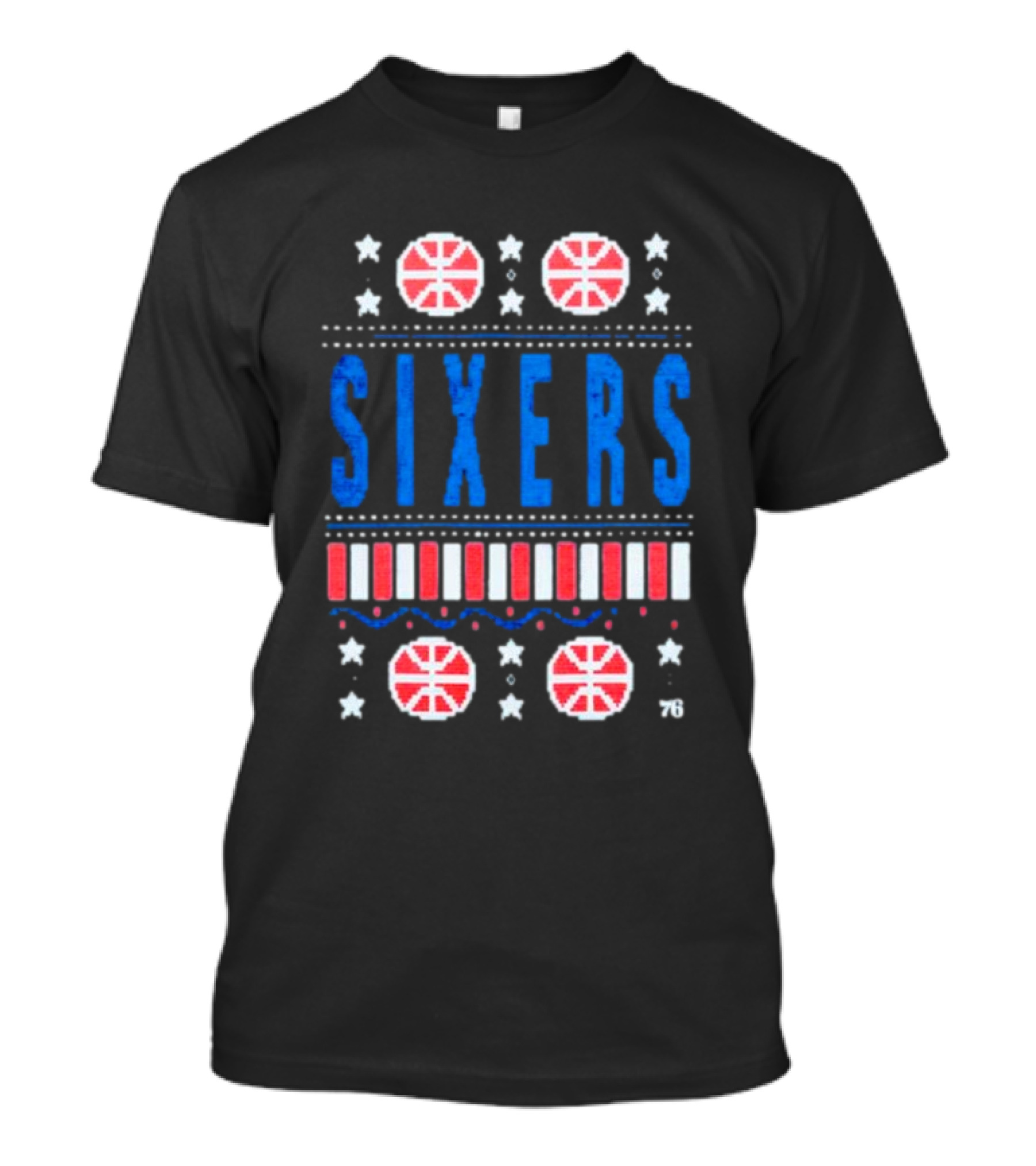Philadelphia 76ers Sixers Holiday Basketball Stars T-Shirt