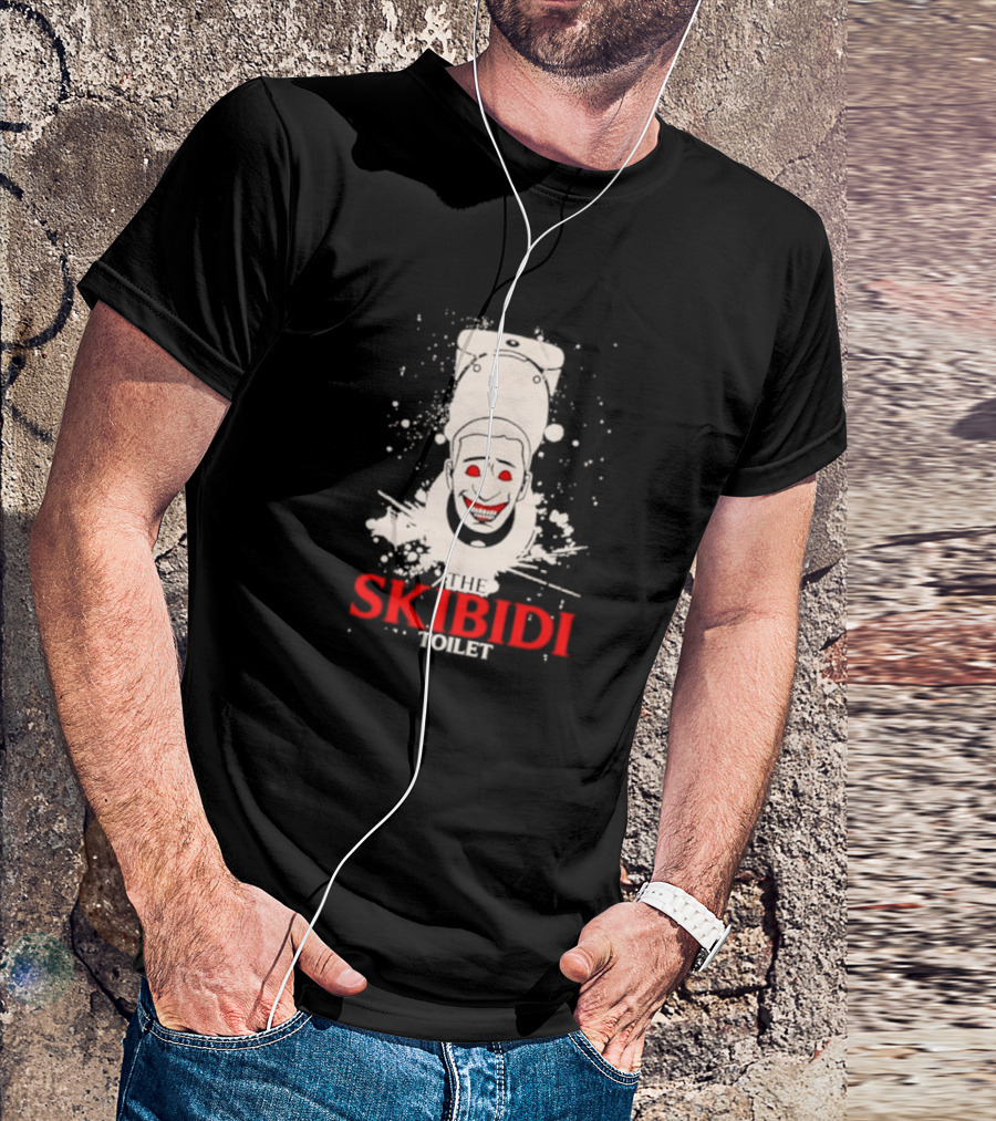THE SKIBIDI TOILET CREEPY FACE SPLATTER T-Shirt
