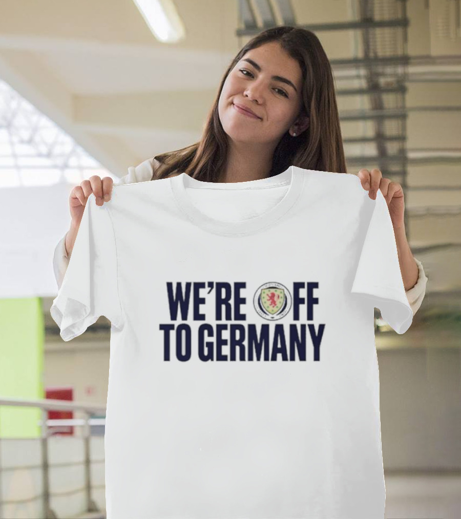 WE'RE OFF TO GERMANY Scotland Football Lion Emblem T-Shirt