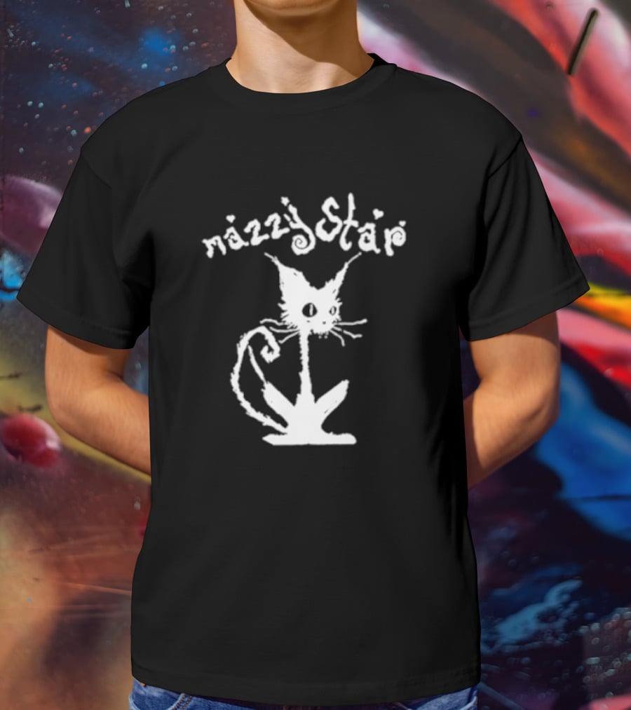 Mazzy Star Black Cat Iconic Whimsical T-Shirt