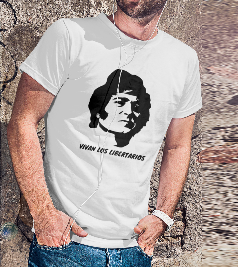 Vivan Los Libertarios Victor Jara Tribute Text T-Shirt