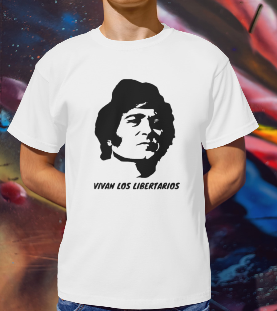 Vivan Los Libertarios Victor Jara Tribute Text T-Shirt