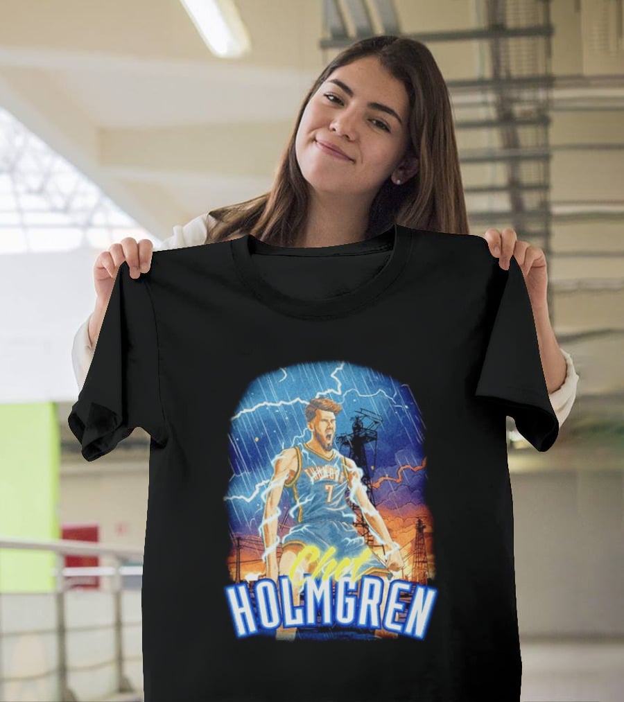 Chet Holmgren Thunder Basketball Storm Oklahoma City T-Shirt
