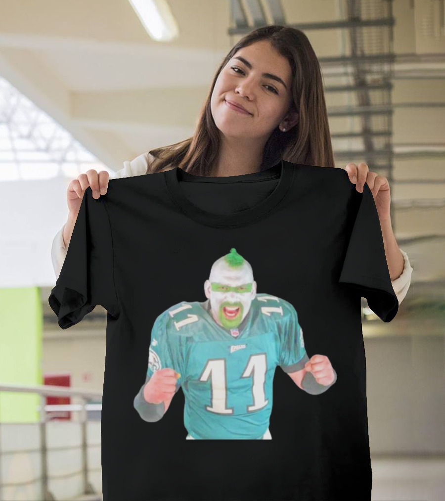 Jamie Pagliei The Philly Sports Fanatic In Eagles Jersey 11 T-Shirt