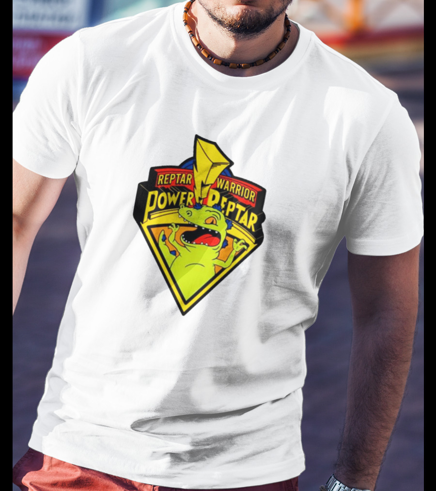 Reptar Warrior Power Peptar Rugrats Dinosaur Lightning Roar T-Shirt