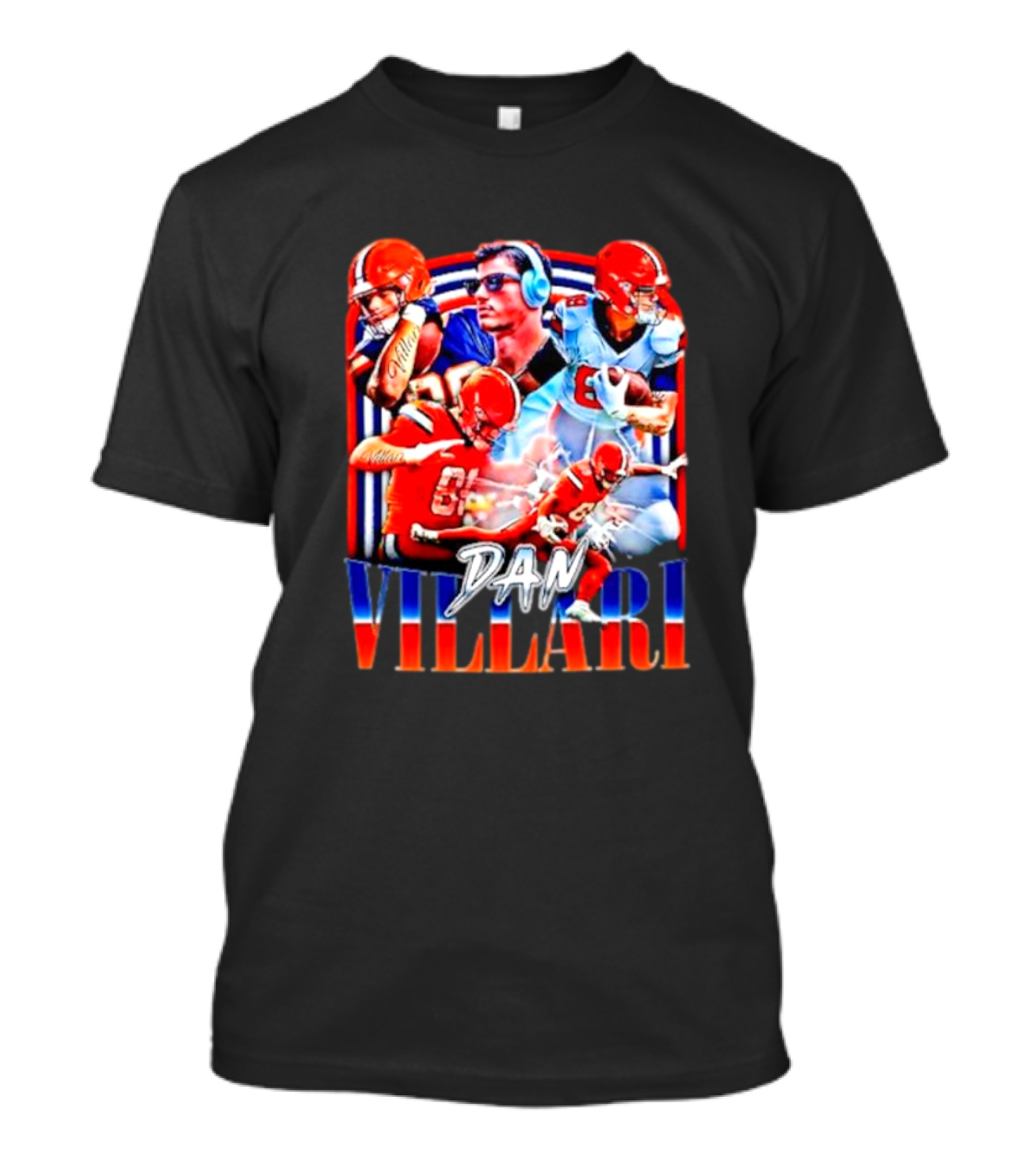 Syracuse University Dan Villari Football Action Collage T-Shirt
