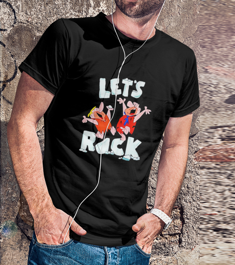 The Flintstones Let's Rock Fred And Barney Dancing T-Shirt