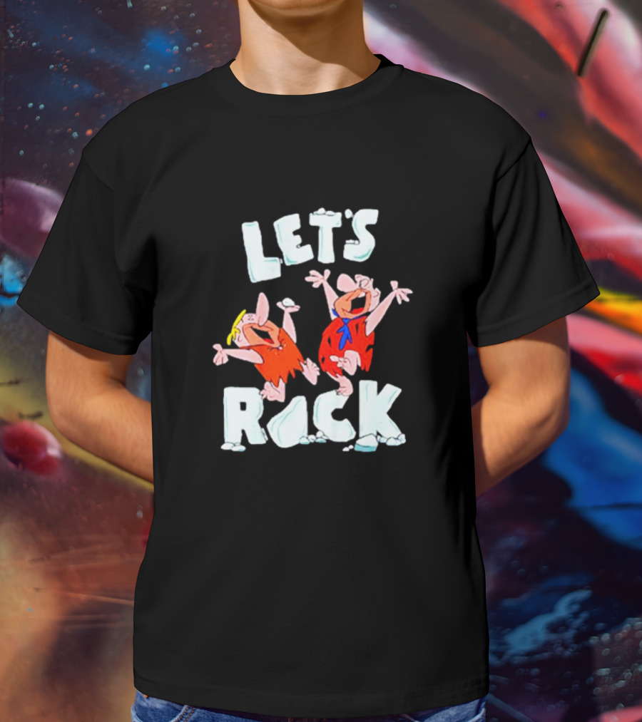 The Flintstones Let's Rock Fred And Barney Dancing T-Shirt