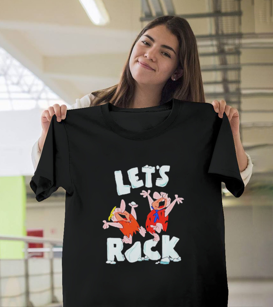 The Flintstones Let's Rock Fred And Barney Dancing T-Shirt