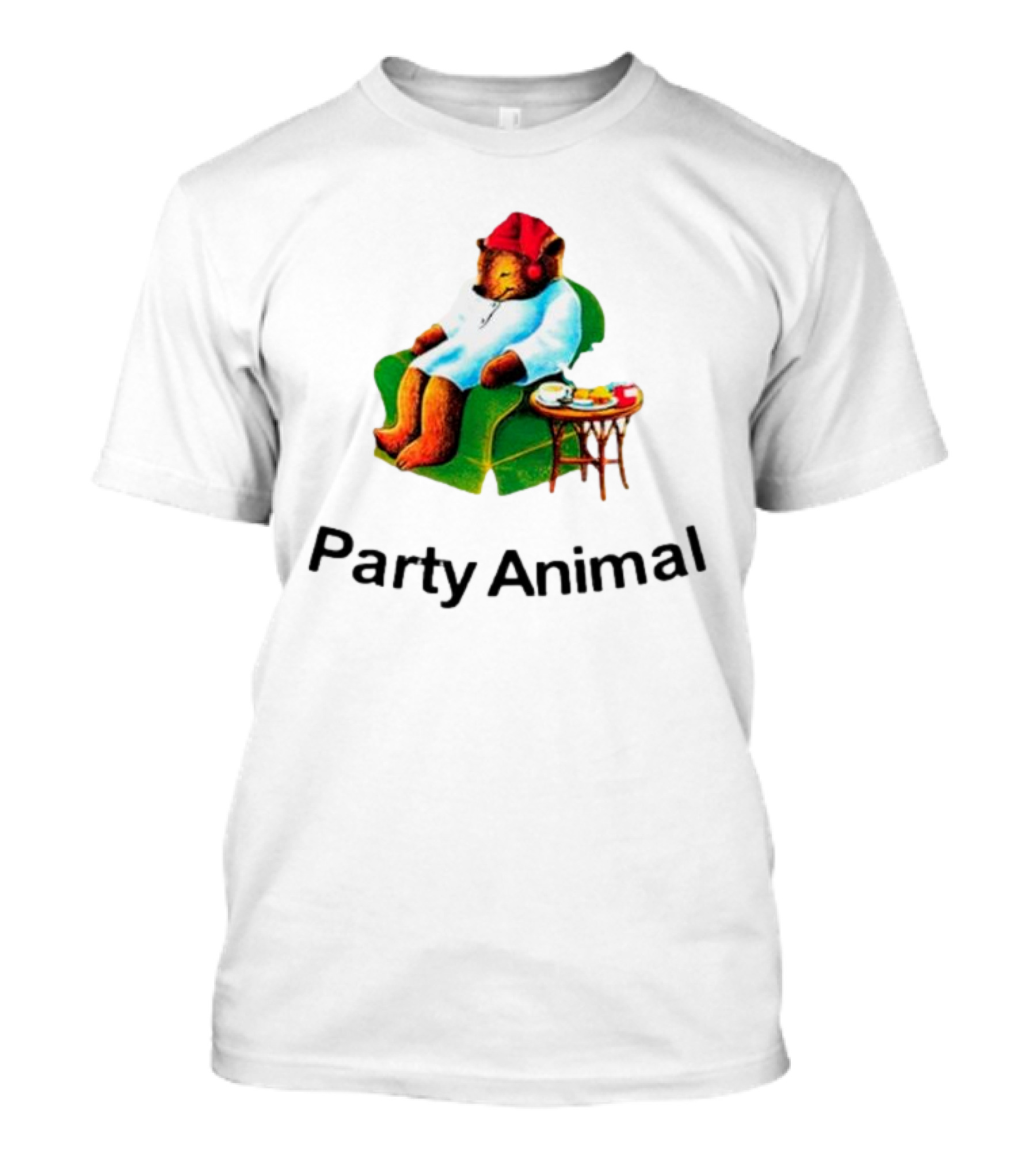 Bear In Red Hat And Robe Tea Party Animal T-Shirt