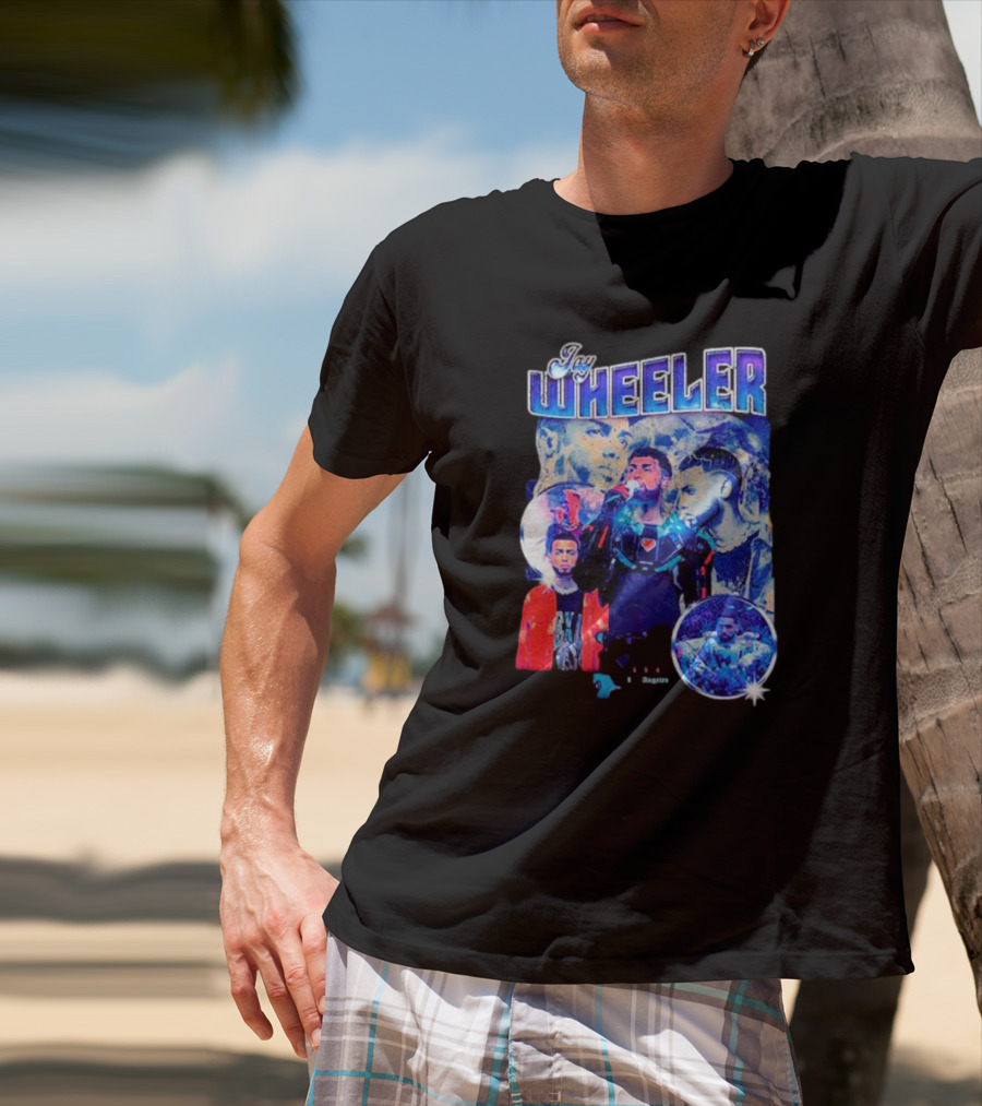 Jay Wheeler Multicolor Concert Collage And Portraits T-Shirt