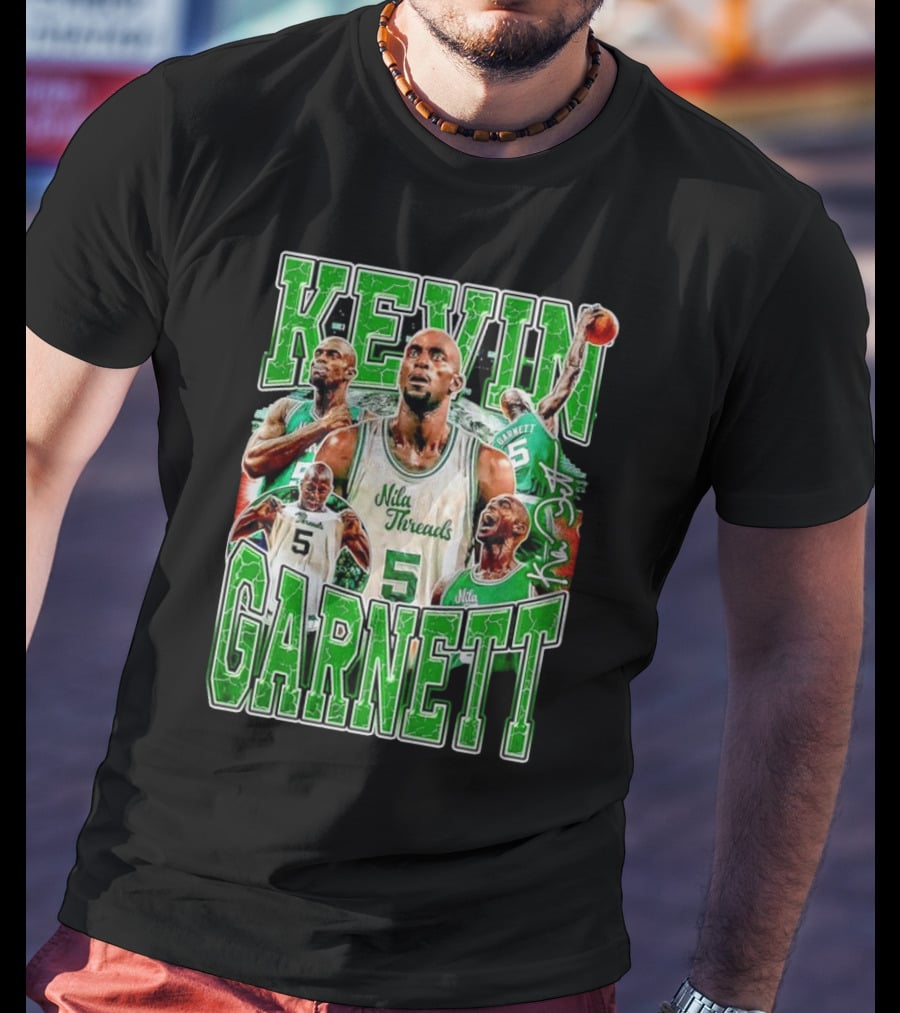 Kevin Garnett Boston Celtics Nila Threads Basketball Legend T-Shirt