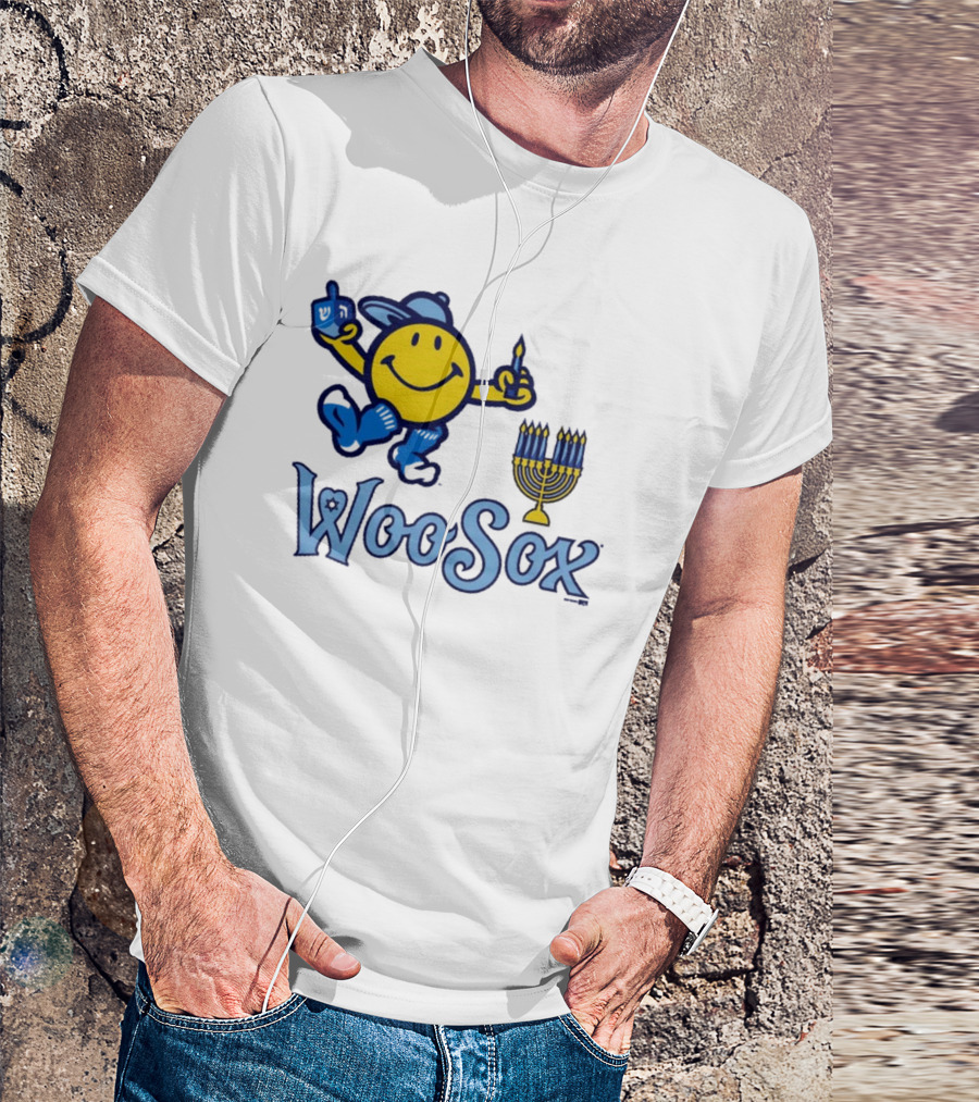 Worcester Red Sox Hannukkah Smiley Dreidel Menorah WooSox T-Shirt