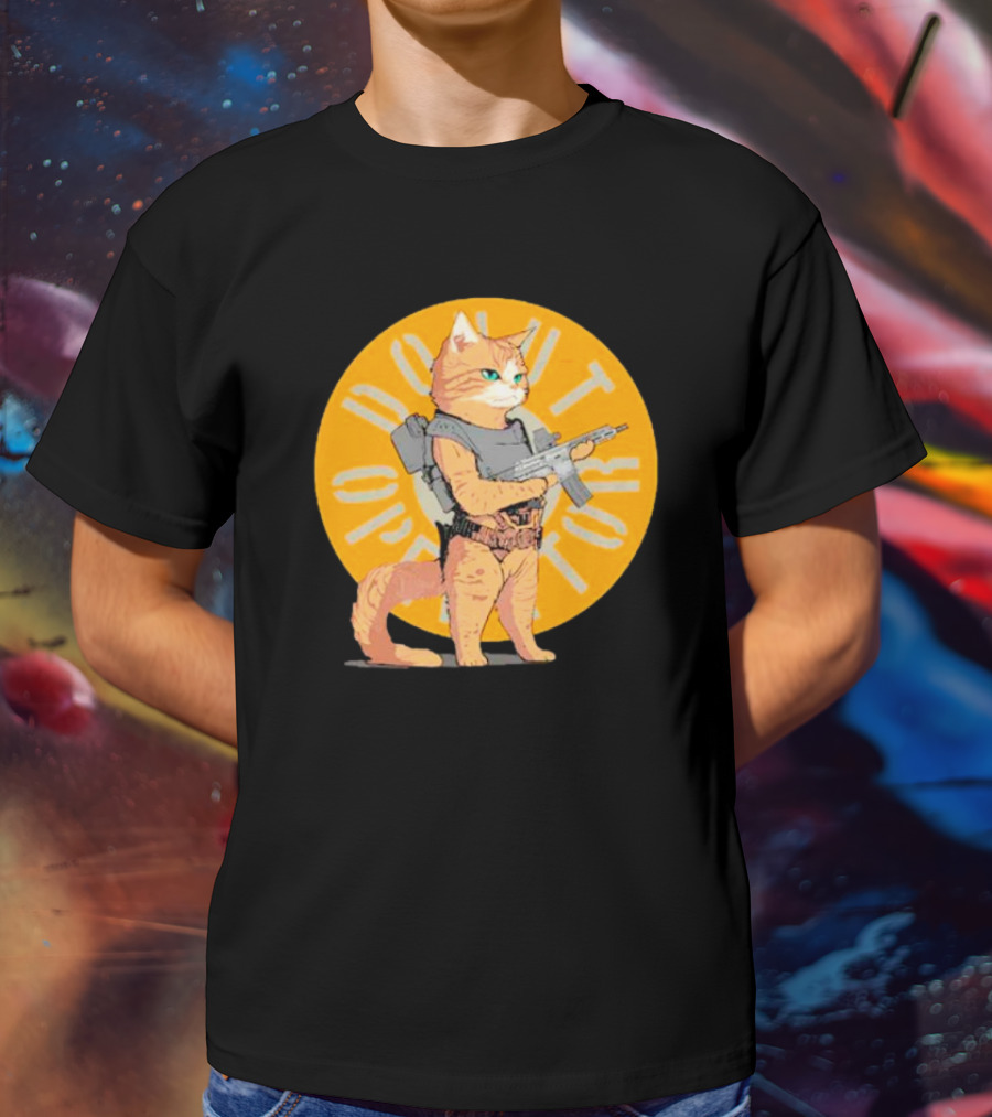 Revenge Of Squirt Cat Armed With Justice Against Dog Domination T-Shirt
