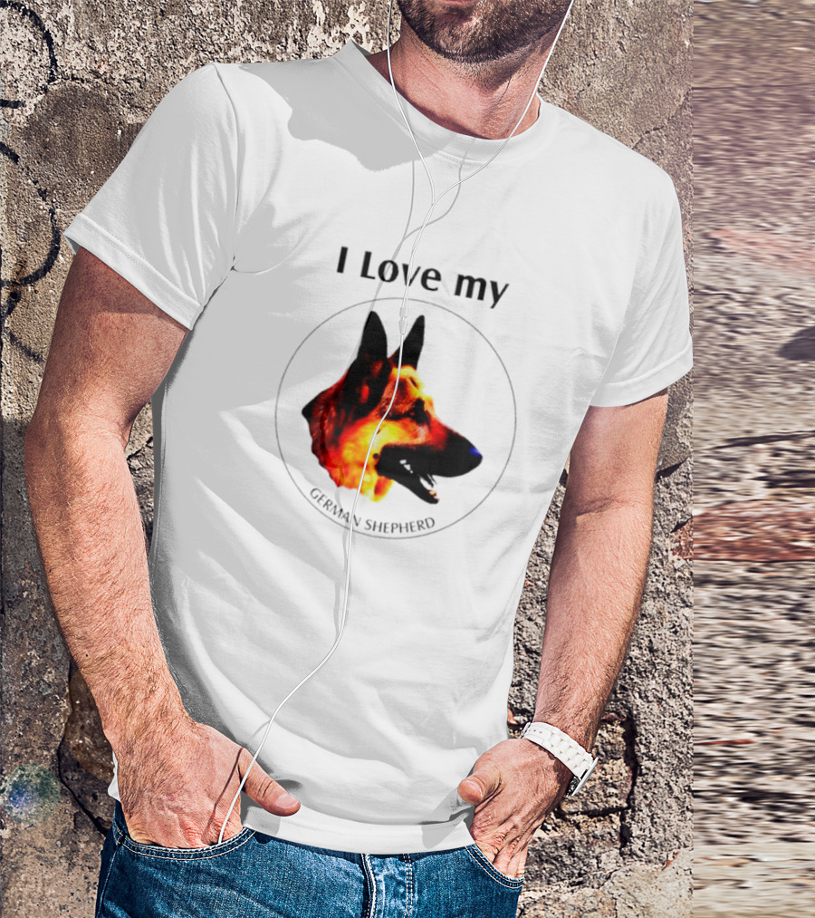 I Love My German Shepherd German Shepherd T-Shirt