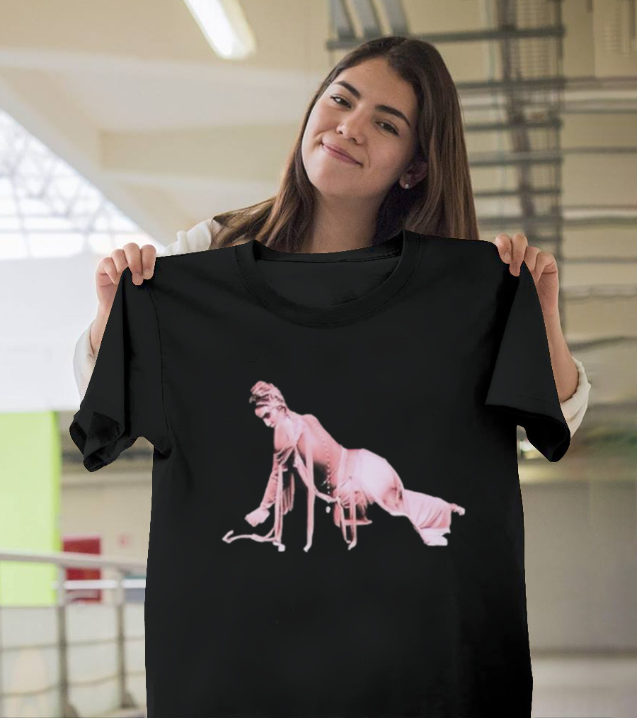 Alina Baraz Elegant Pink Silhouette Pose T-Shirt