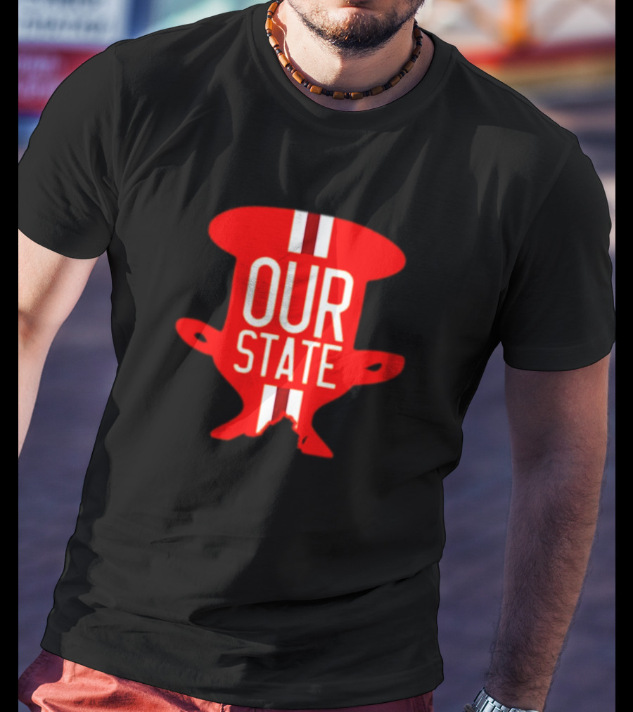 Our State Victory Celebration Red Trophy T-Shirt