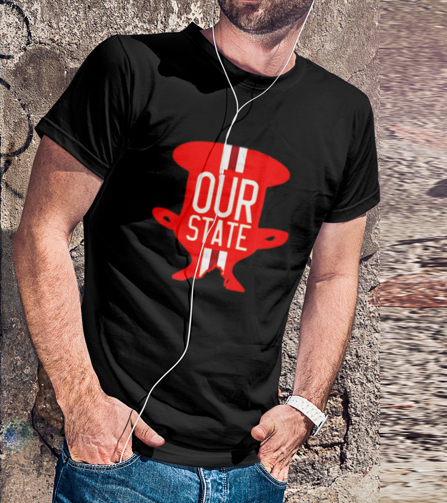 Our State Victory Celebration Red Trophy T-Shirt