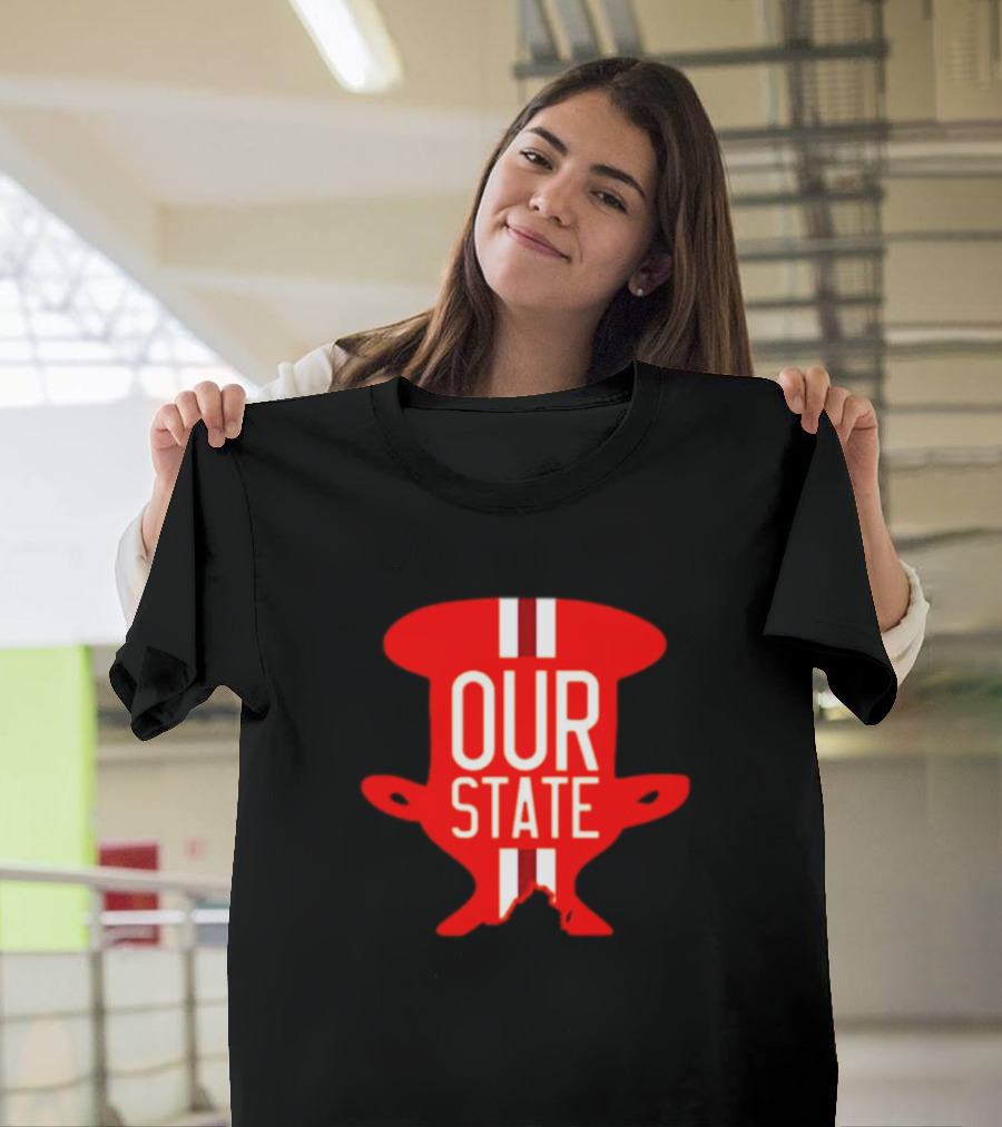 Our State Victory Celebration Red Trophy T-Shirt