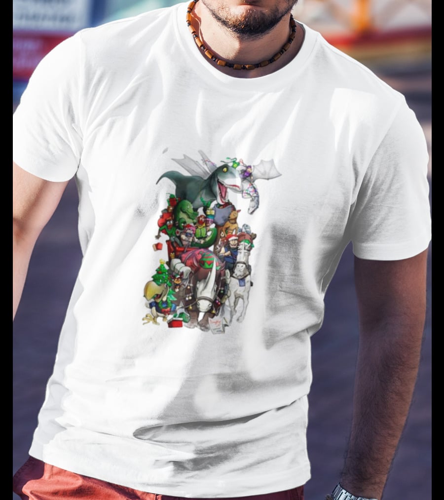 A Very Neebs Christmas Adventurous Dragon Holiday T-Shirt