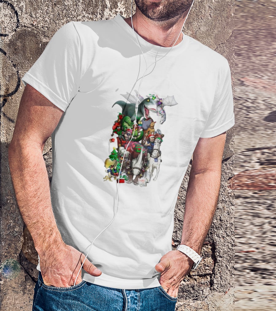 A Very Neebs Christmas Adventurous Dragon Holiday T-Shirt