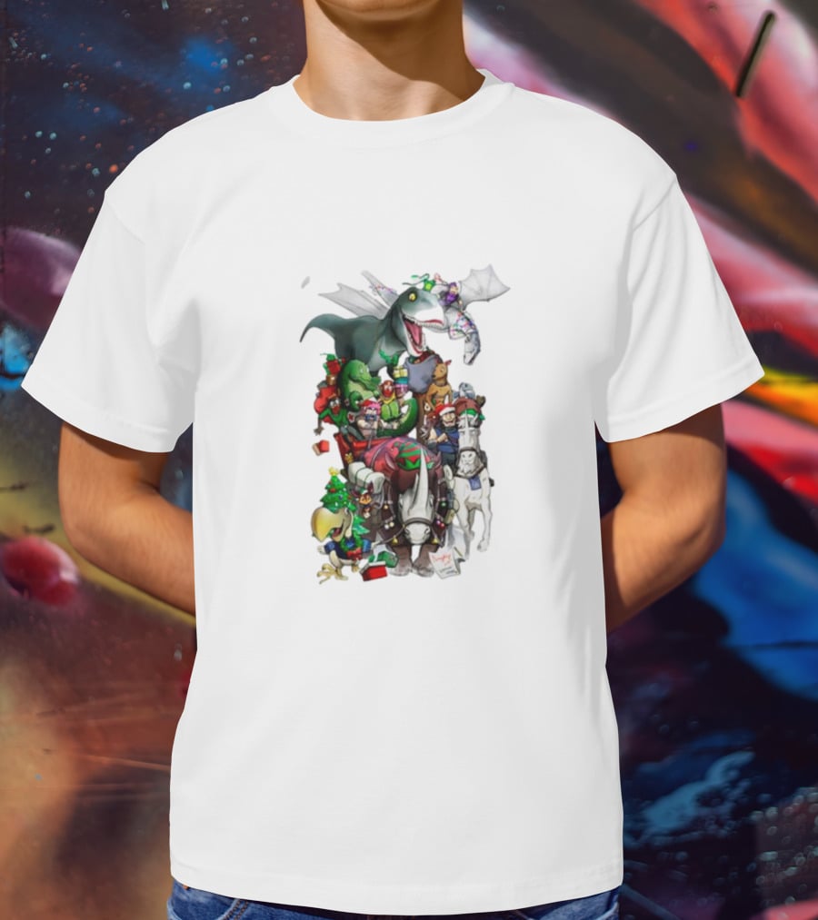 A Very Neebs Christmas Adventurous Dragon Holiday T-Shirt
